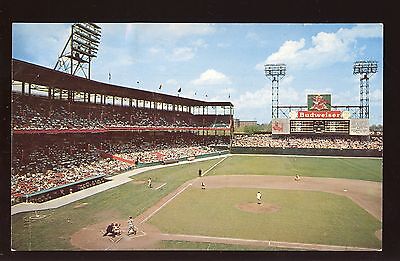 1954/1955 St. Louis Cardinals Busch Stadium Plastichrome Postcard