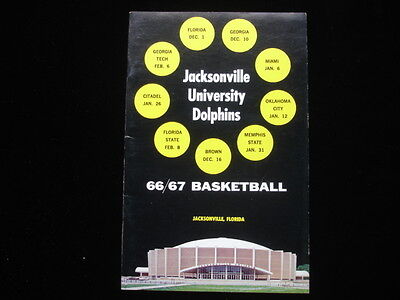 1966-67 Jacksonville University Dolphins Basketball Media Guide EX+