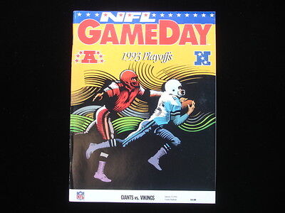 January 9, 1994 New York Giants vs. Minnesota Vikings NFL Playoffs Program EX-NM