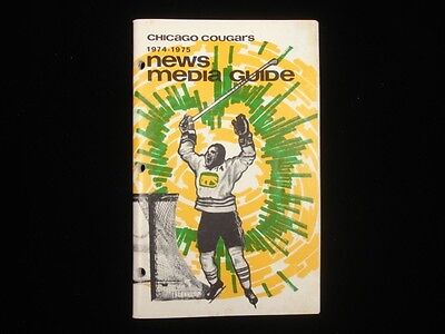 1974-75 Chicago Cougars Hockey Media Guide EX