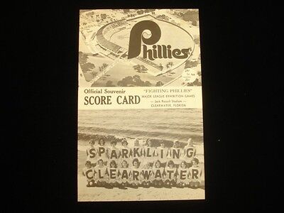 1969 Philadelphia Phillies vs. Los Angeles Dodgers Official Score Card EX+