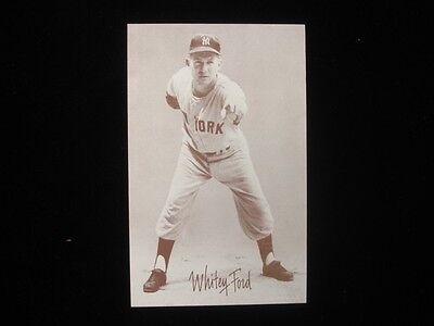 1947-66 Baseball Exhibit Card Whitey Ford NY Yankees - Pitching Variant - EM/NM