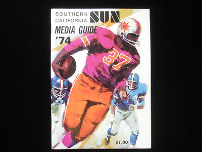 1974 Southern California Sun WFL Media Guide EX