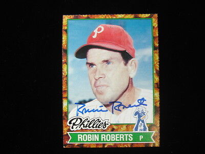 1982 Topps Cracker Jack Robin Roberts Autographed Card B & E Hologram Inc.