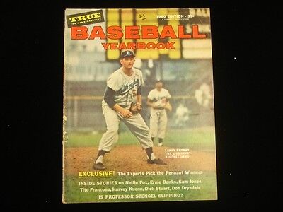 1960 True Magazine Baseball Yearbook Larry Sherry Dodgers Cover VG-EX