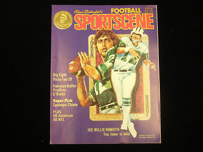 1972 Chris Schenkel's Football Sportscene Magazine Joe Namath Cover EX+