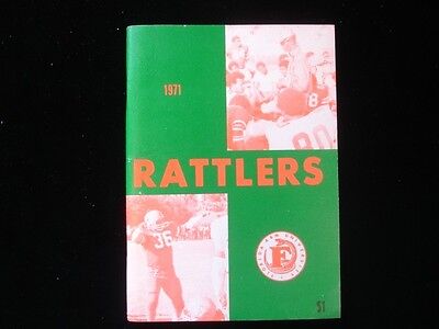 1971 Florida A & M University Rattlers Football Media Guide EX