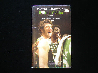 1974-75 Boston Celtics Media Guide EX