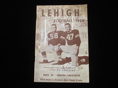 1959 Lehigh University Football Media Guide EX+ 