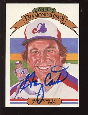 1982 Donruss Diamond Kings Baseball Card  Gary Carter Autographed NRMT Hologram