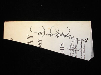 Dom DiMaggio Boston Red Sox Autographed 2.25" x 5" Cut - B&E Hologram