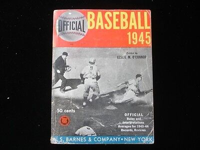 1945 A.S. Barnes & Co. Official Baseball Guide VG