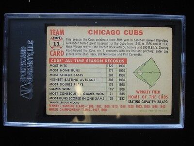 1956 Topps #11 Chicago Cubs Fair-20 Encapsulated