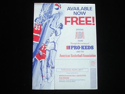 1968 American Basketball Association Free Film Order Form