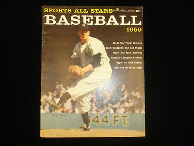 1959 Sports All Stars Baseball Yearbook Bob Turley EX