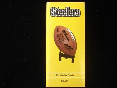 1981 Pittsburgh Steelers Media Guide EX