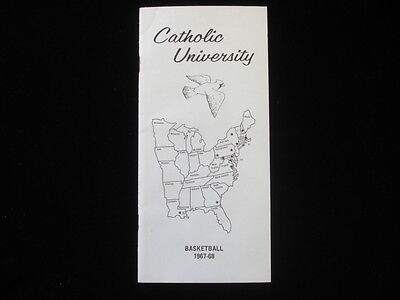 1967-1968 Catholic University Basketball Media Guide EX+