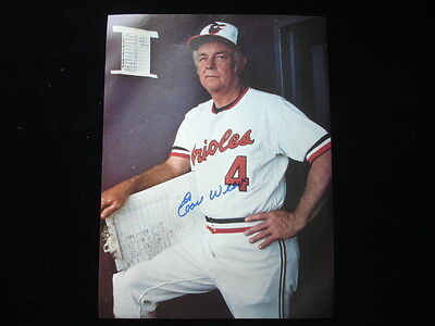 Earl Weaver Baltimore Orioles Autographed 8x11 Magazine Page B&E Holo