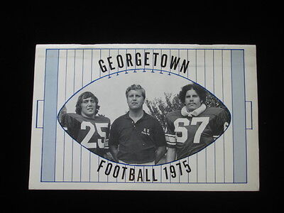 1975 Georgetown University Football Media Guide EX+ 