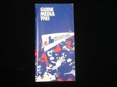 1981 Montreal Expos Baseball Media Guide EX