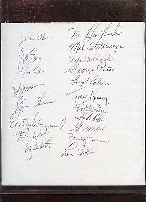 1970 New York Yankees Signed Autograph Sheet 19 Signatures Hologram