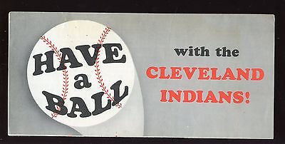 1962 Cleveland Indians Roster / Ticket Brochure EX+