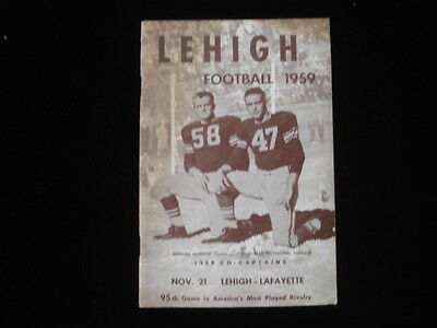 1959 Lehigh University Football Information and Media Guide EX+