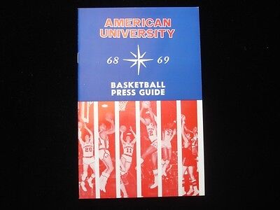 1968-69 American University Basketball Media Guide EX+