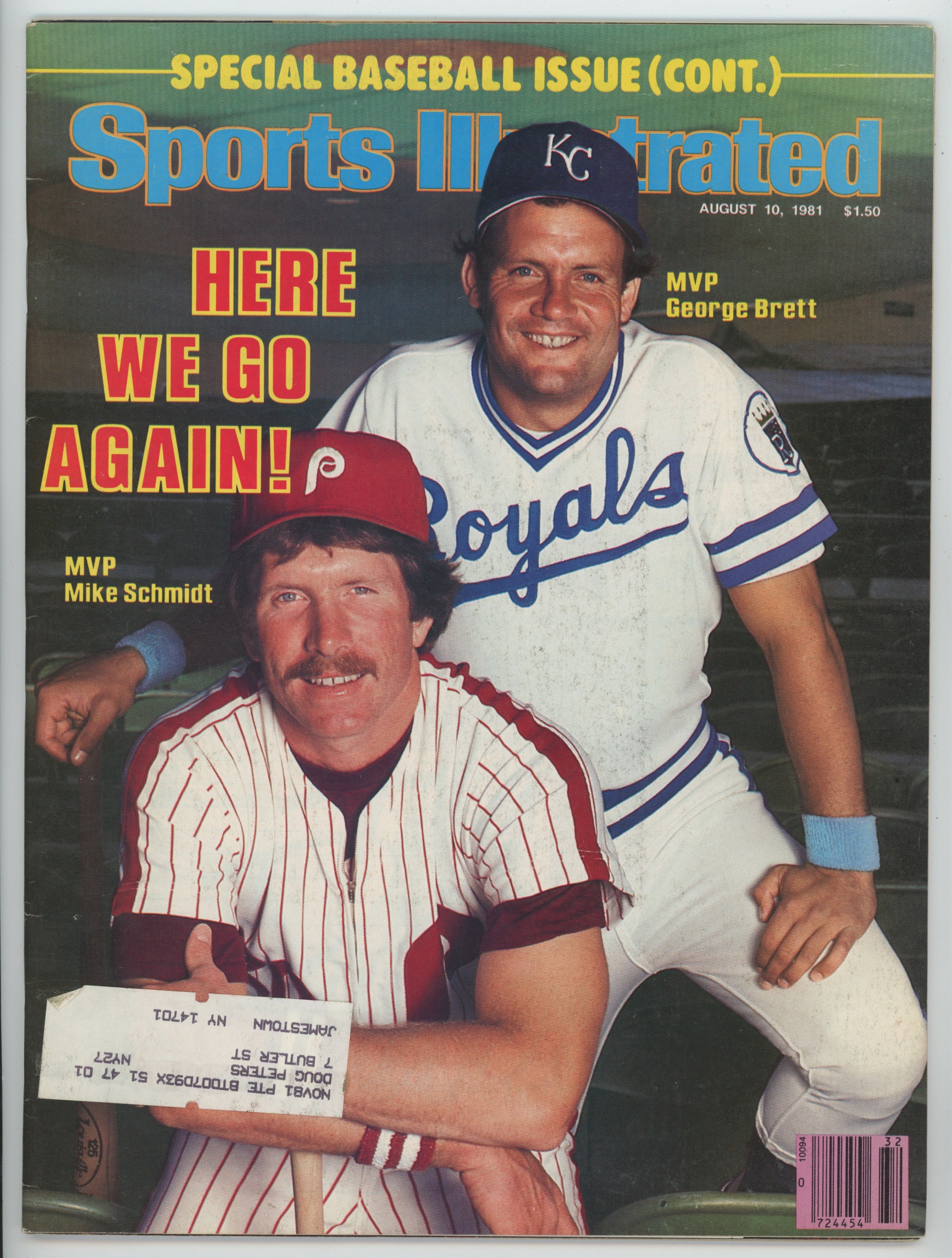 George Brett & Mike Schmidt “Hotshots at the Hot Corner” 4/13/81 EX ML