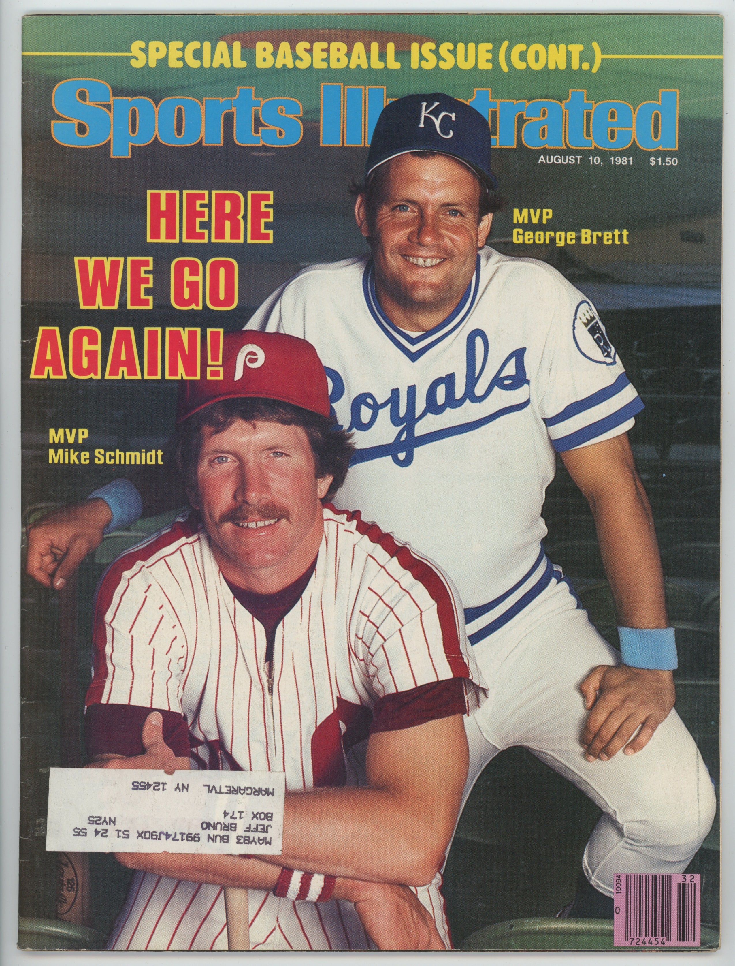 George Brett & Mike Schmidt “Hotshots at the Hot Corner” 4/13/81 EX ML