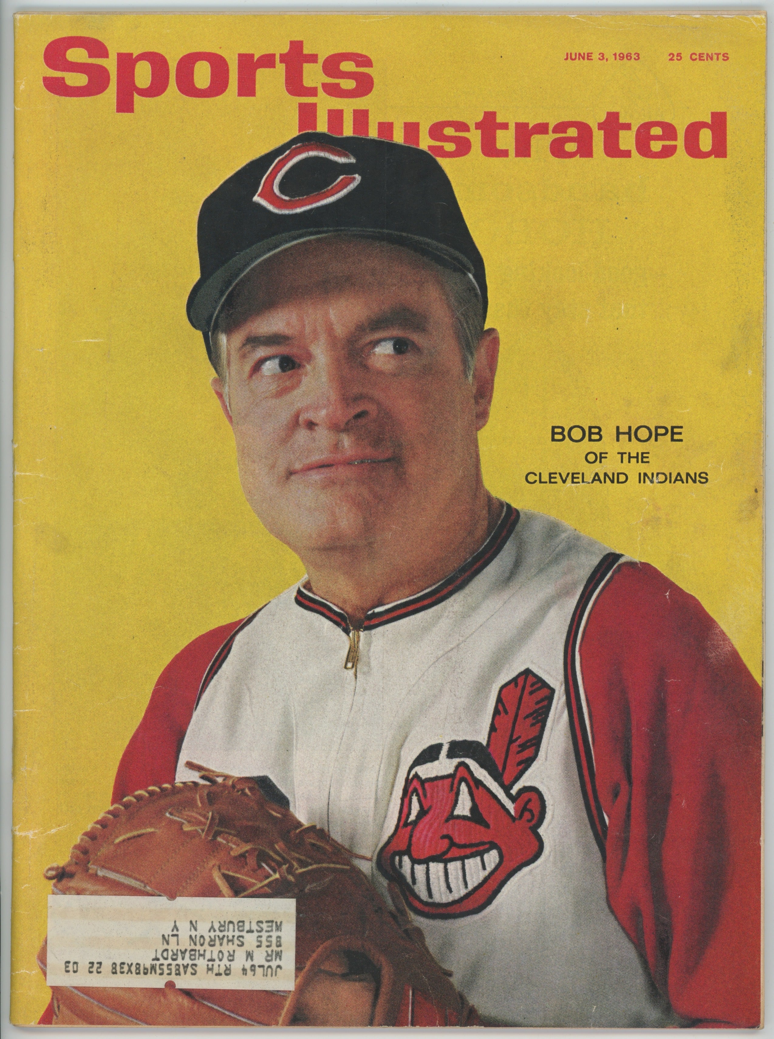 Bob Hope Cleveland Indians 6/3/63 EX ML