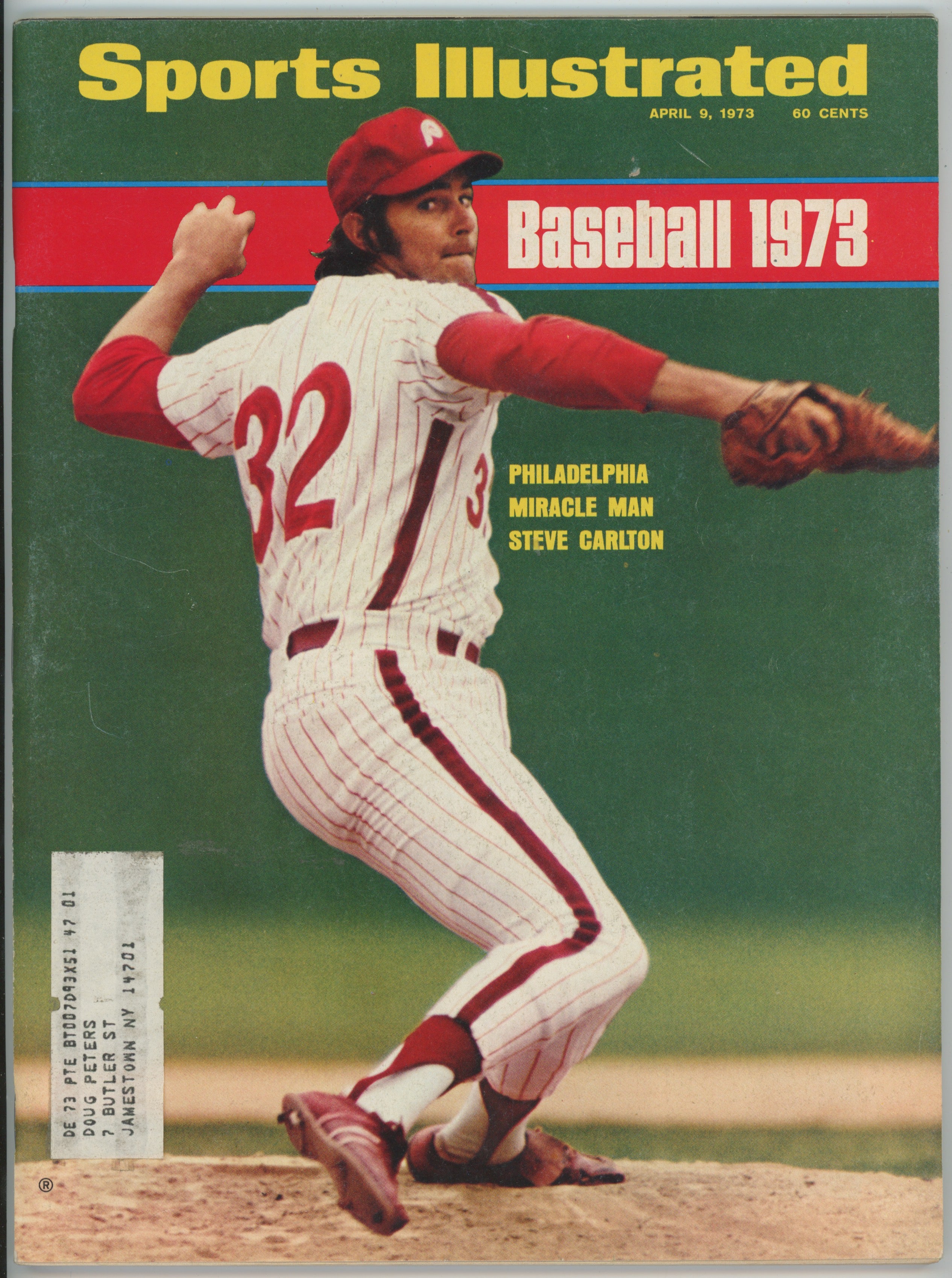 Steve Carlton "Baseball 1973" 4/9/73 EX-MT ML