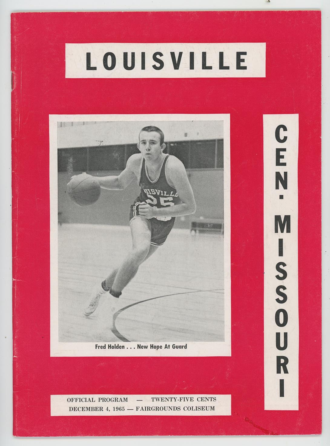 1965 Louisville vs. Central Michigan Basketball Program • Wes Unseld