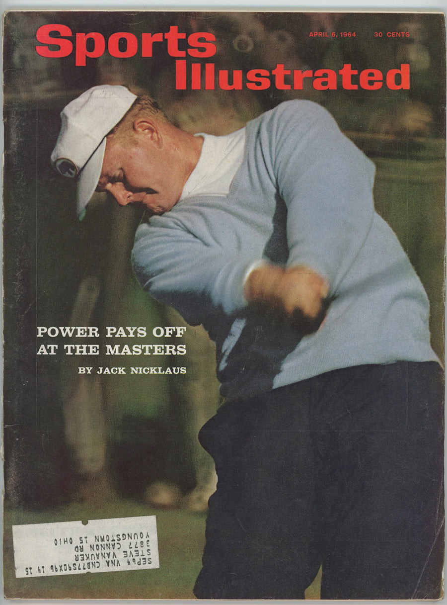 Jack Nicklaus “Power Pays Off at the Masters” 4/6/64 EX ML