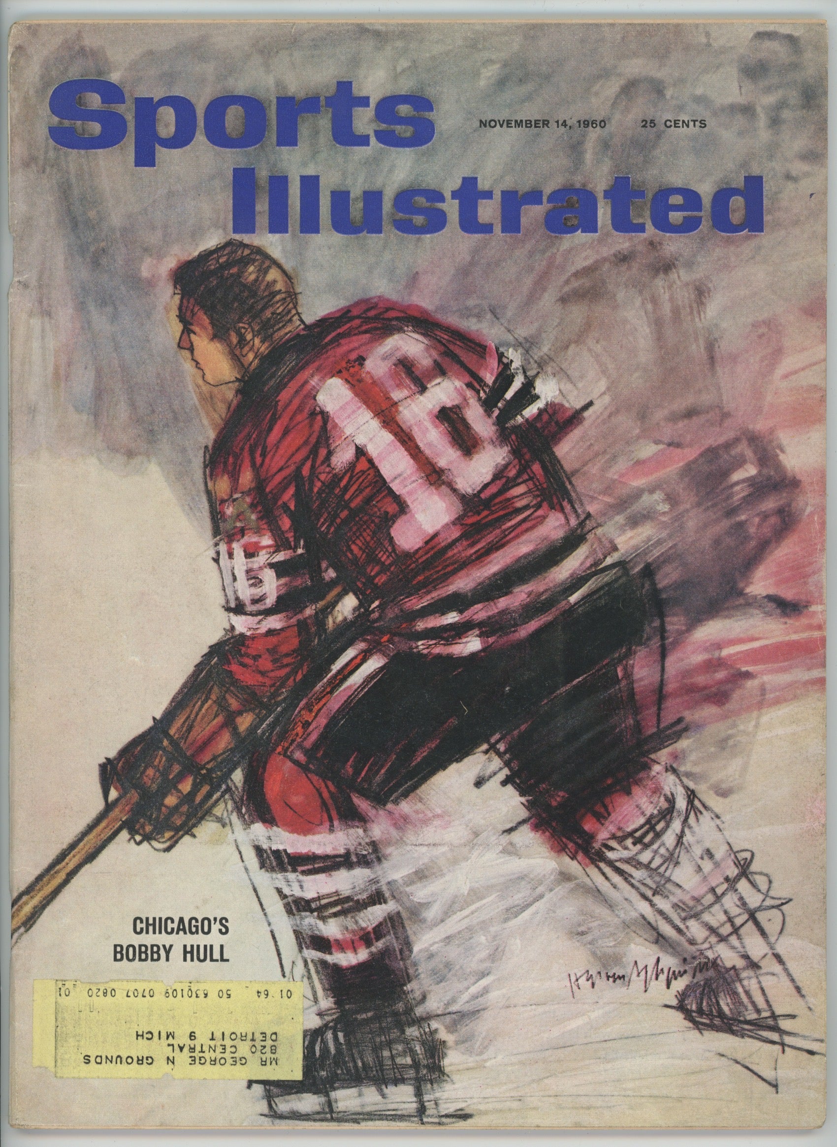 Bobby Hull “Chicago’s Bobby Hull” 11/14/60 EX ML