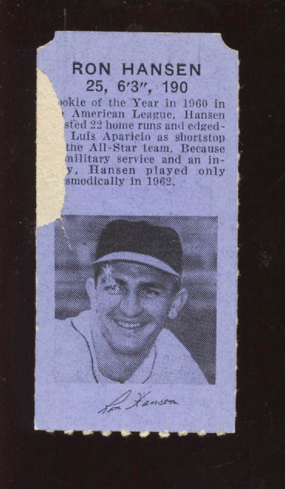 1963 Ticket Stub Doubleheader Minnesota Twins @ Chicago White Sox Ron Hansen