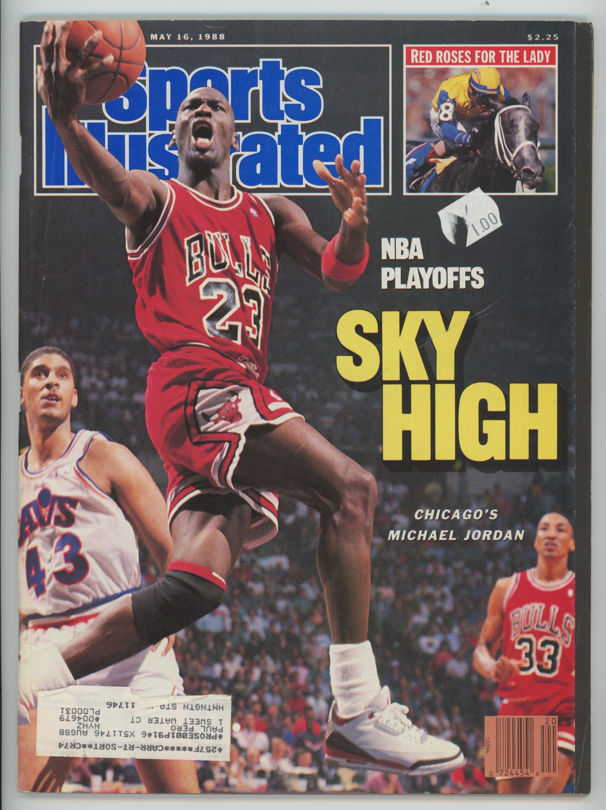 Michael Jordan  “NBA Playoffs - Sky High” 5/16/88 EX ML