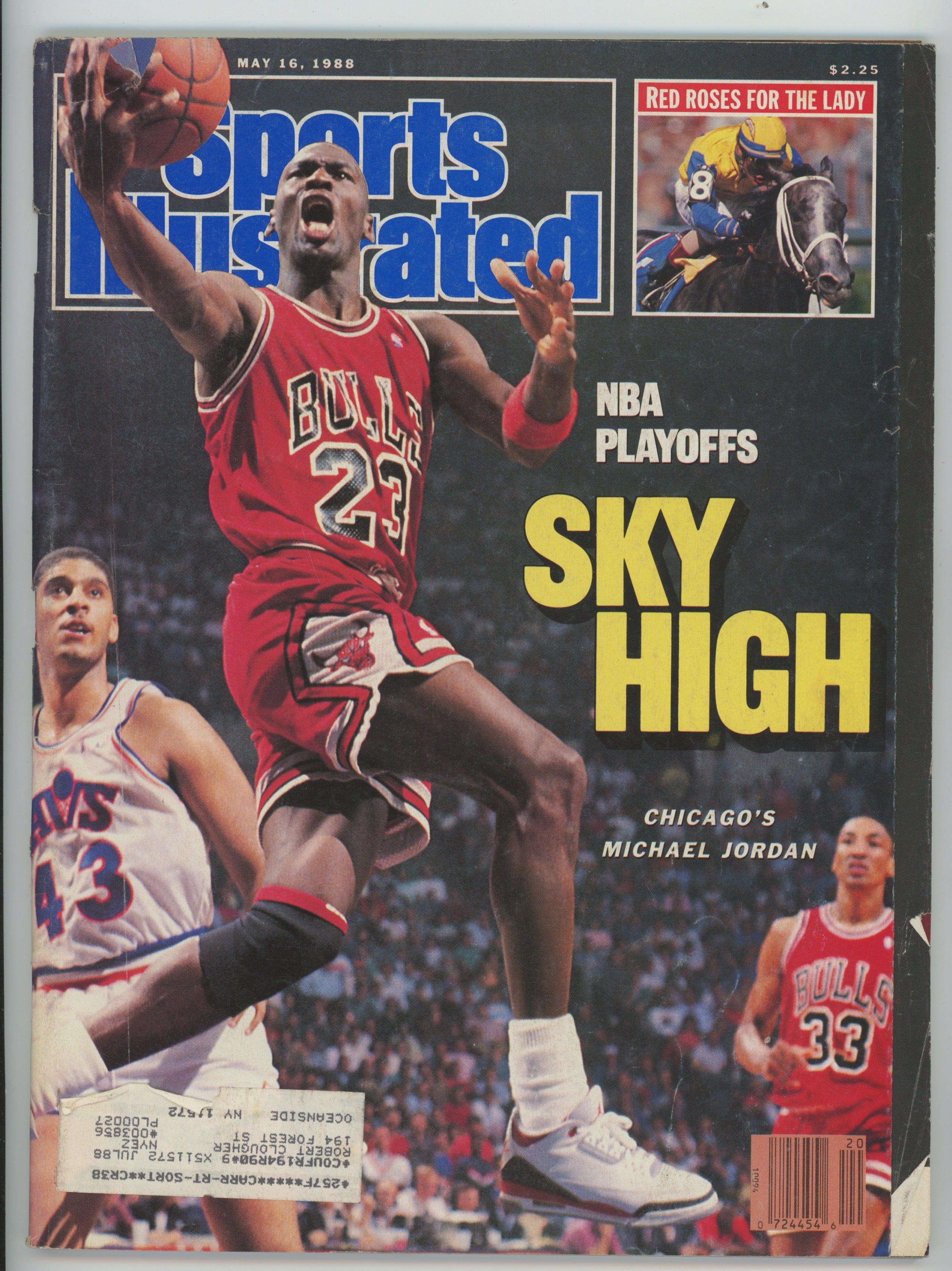 Michael Jordan  “NBA Playoffs - Sky High” 5/16/88 EX ML