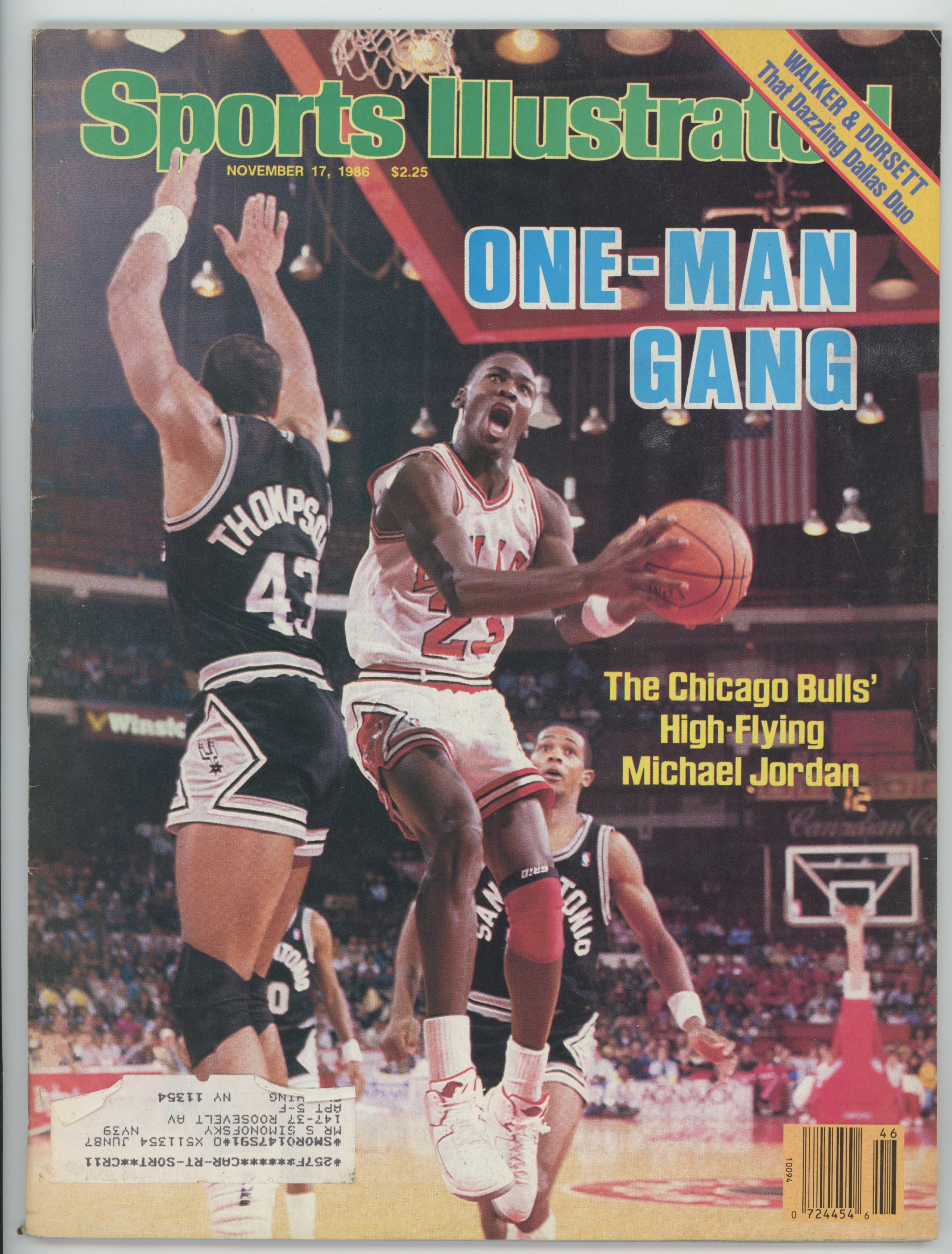 Michael Jordan  “One-Man Gang” 11/17/86 EX ML