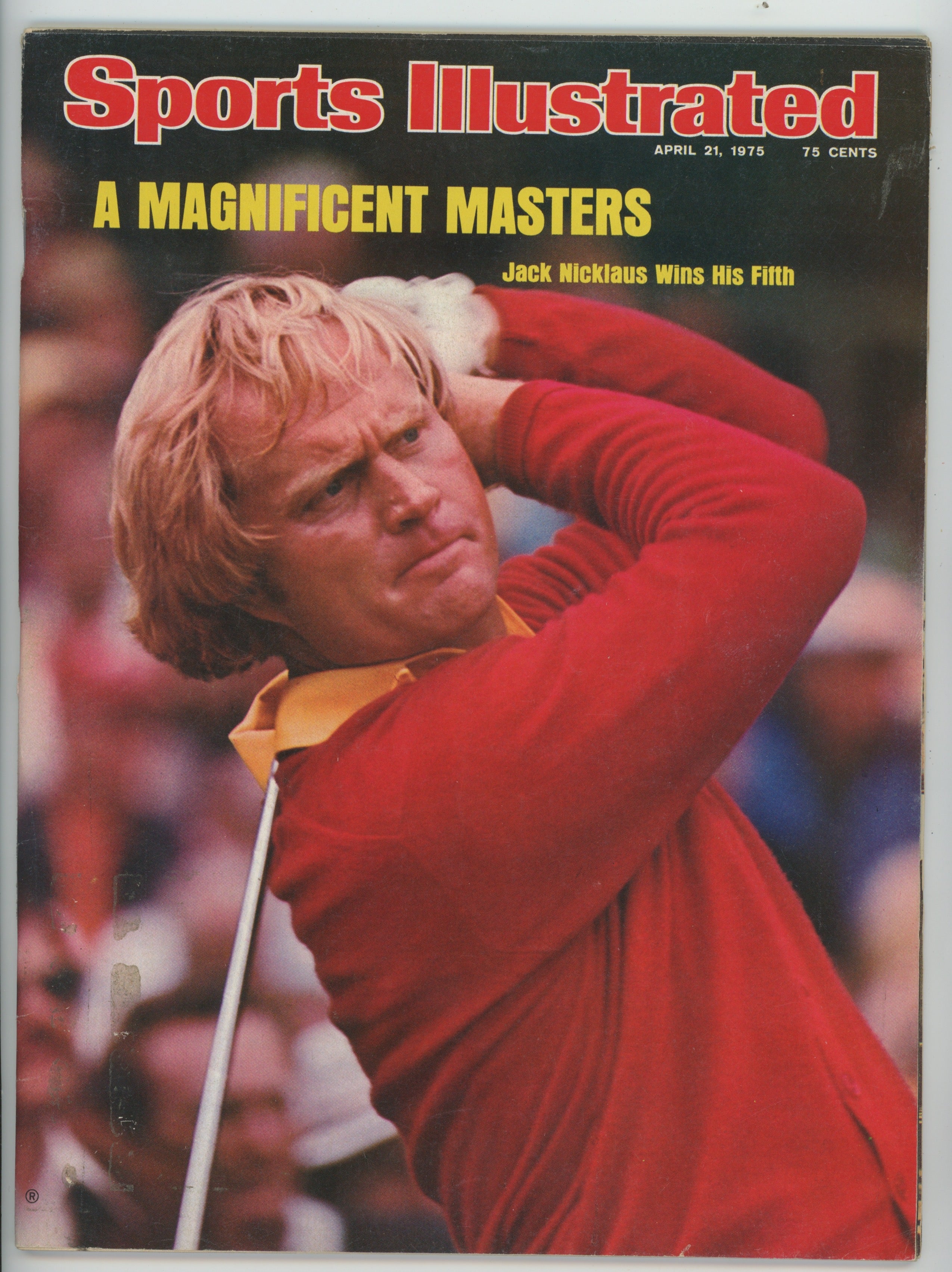 Jack Nicklaus “A Magnificent Masters” 4/21/75 EX MLR