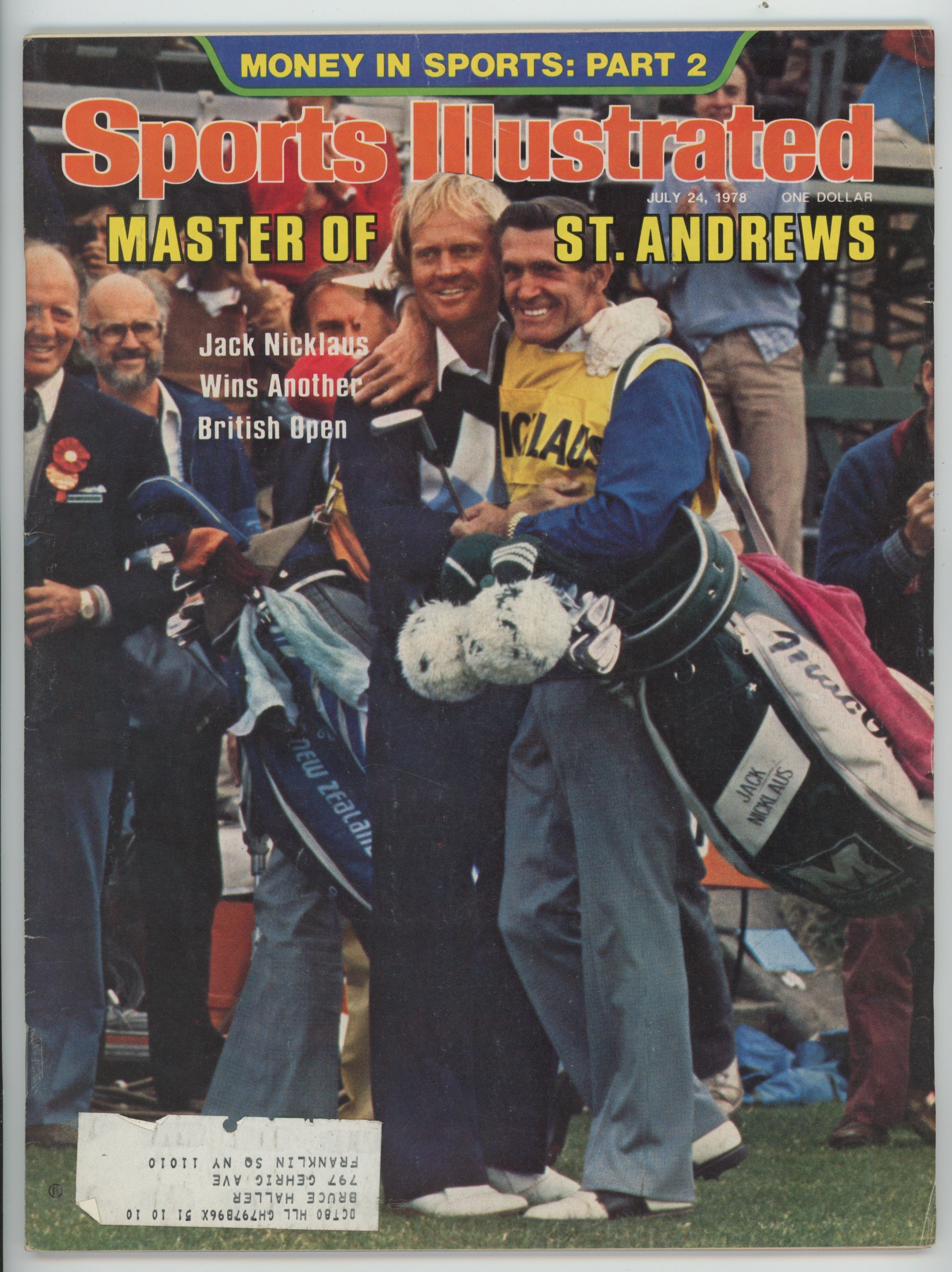 Jack Nicklaus “Master of St. Andrews” 12/25/78 EX ML