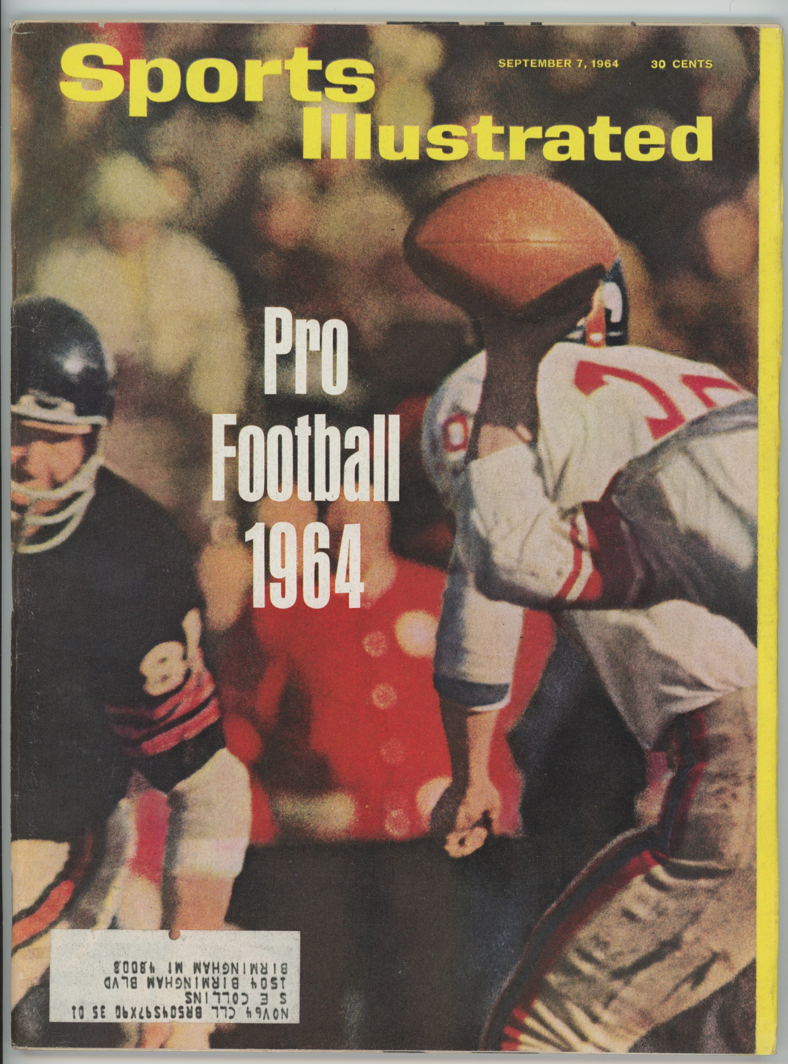 “1964 Pro Football Issue” 9/7/64 EX ML