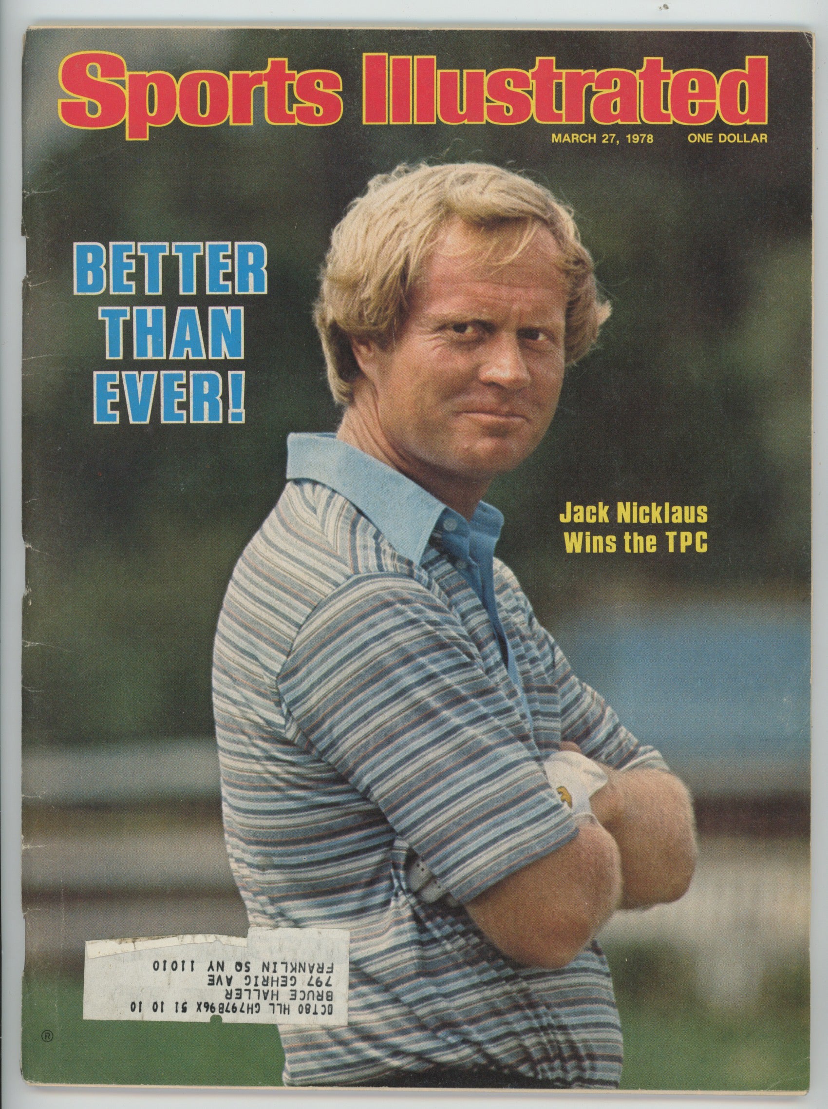 Jack Nicklaus “Better Than Ever!” 3/27/78 EX ML