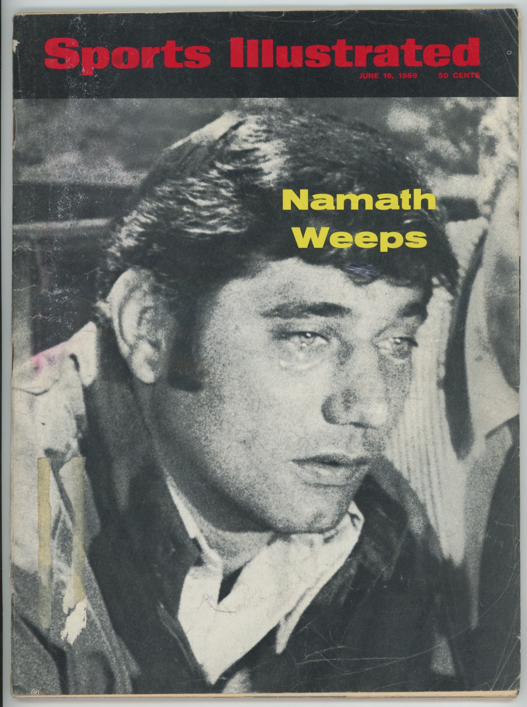 Joe Namath “Namath Weeps” 6/16/69 EX MLR