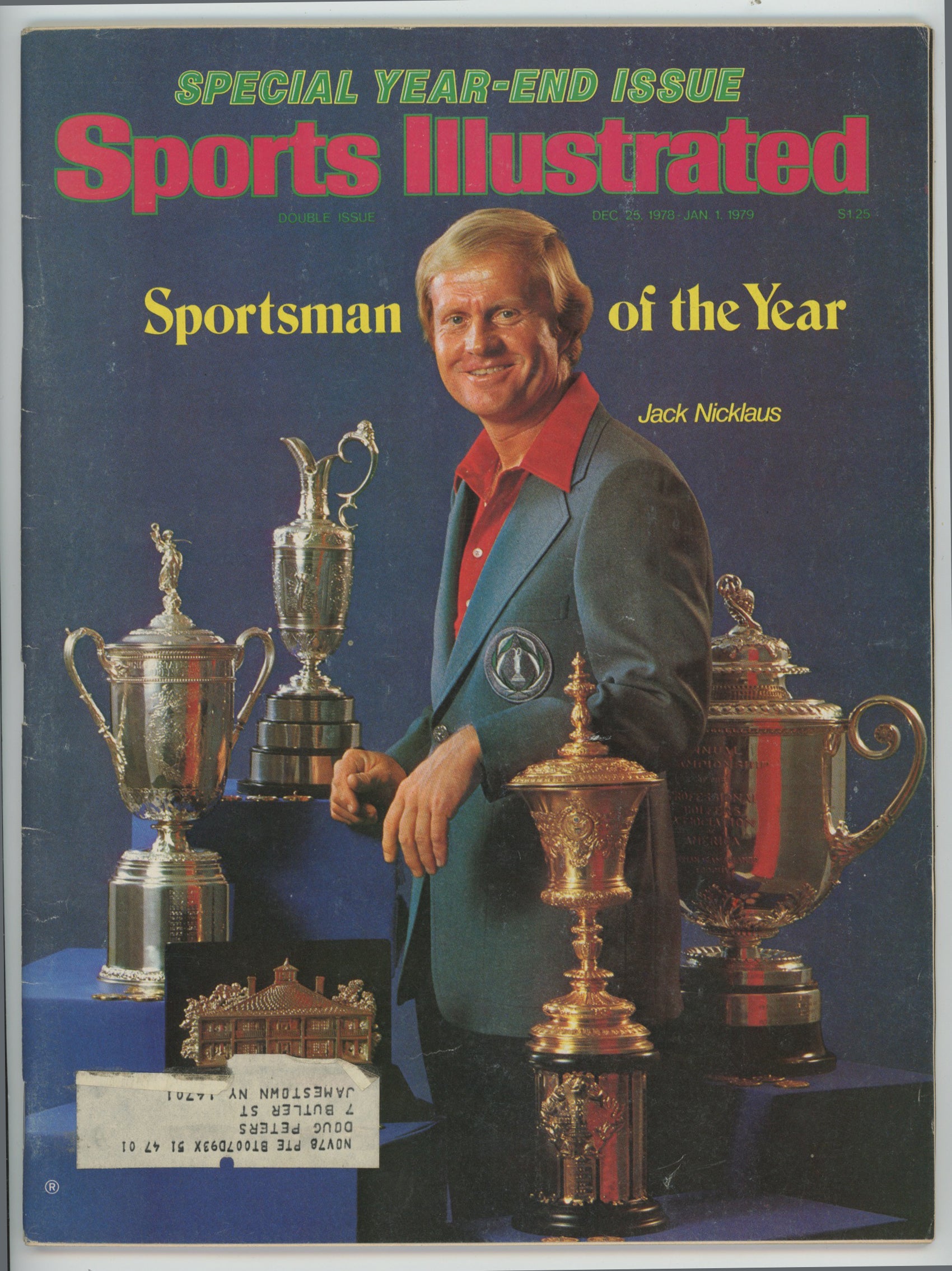 Jack Nicklaus “Sportsman of the Year” 12/25/78 EX ML