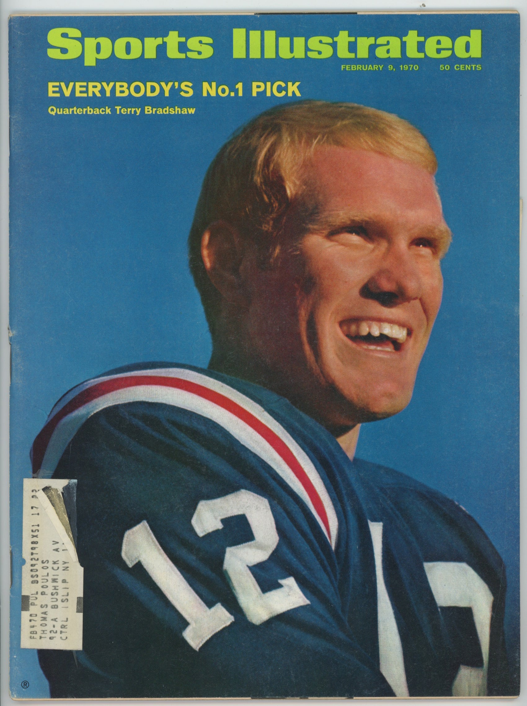 Terry Bradshaw “Everybody’s No. 1 Pick” 2/9/83 EX ML