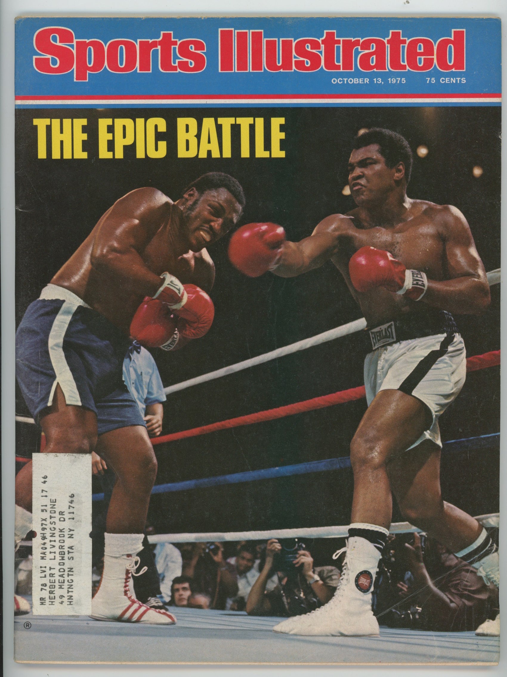 Muhammad Ali “The Epic Battle” 10/13/75 EX ML with Joe Frazier