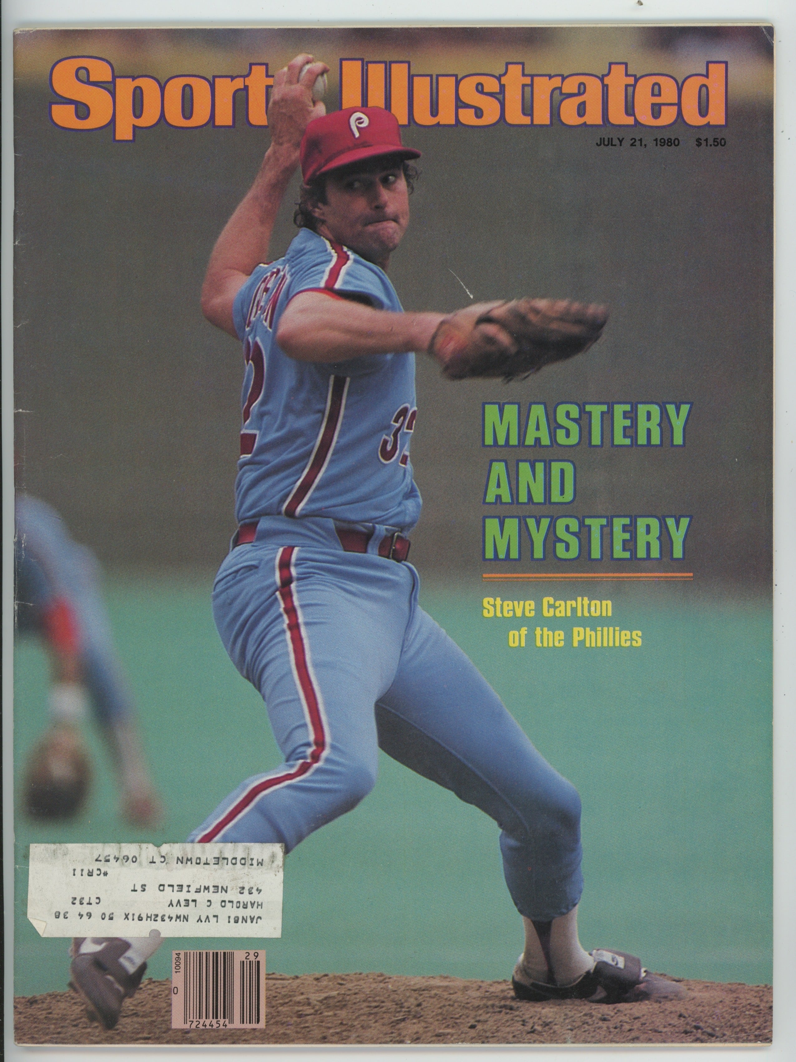 Steve Carlton Phillies “Mastery and Mystery” 7/21/80 EX ML