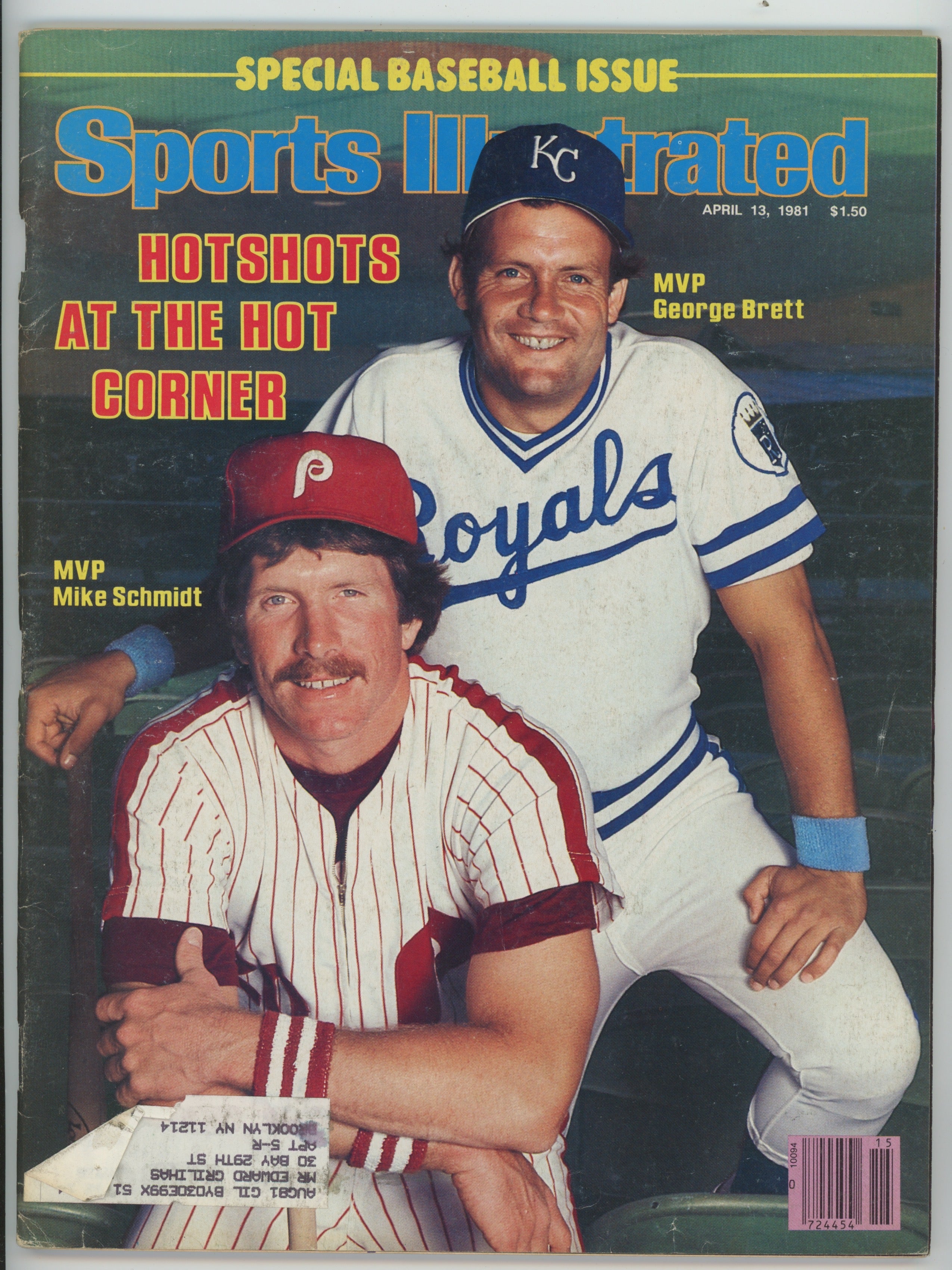 Mike Schmidt & George Brett “Hotshots at the Hot Corner” 4/13/81 EX ML