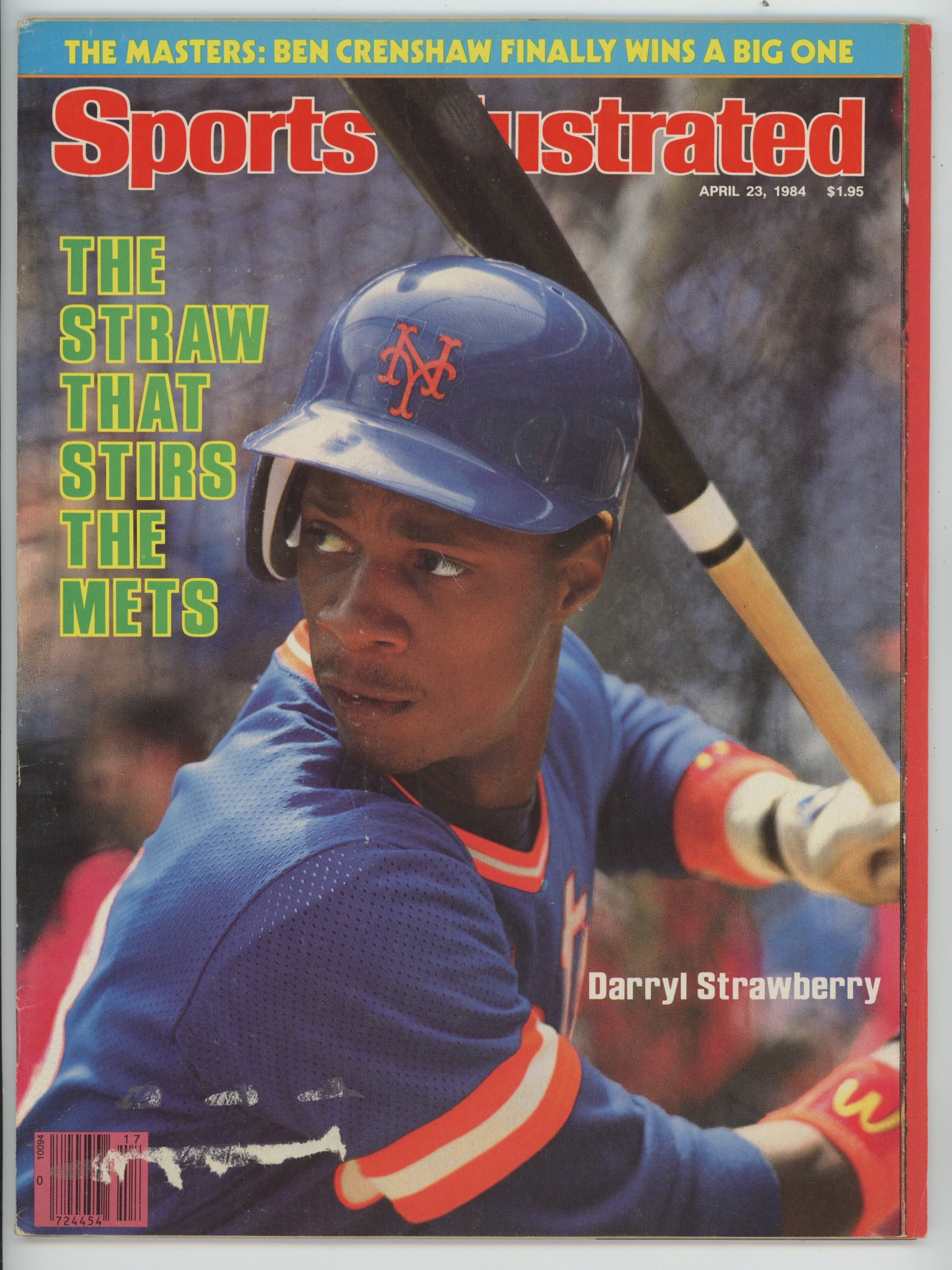 Darryl Strawberry “The Straw That Stirs the Mets” 4/23/84 EX MLR